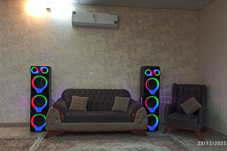 سیستم صوتی ویلا لوکس دوخوابه استخردار آب‌گرم مهرآذین | اجاره ویلا در ملارد | ایجاره