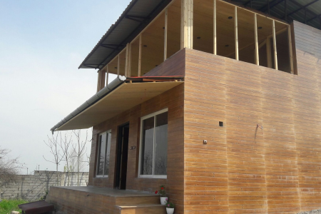 اقامتگاه دوبلکس چوبی واحد ۱ | بوم‌گردی در قائمشهر | ایجاره